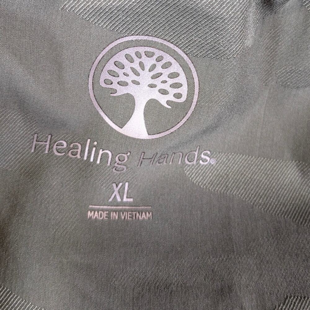 Healing Hands Purple Label Jogger Scrub Pants Womens XL Green Camo Jacquard - Picture 8 of 8